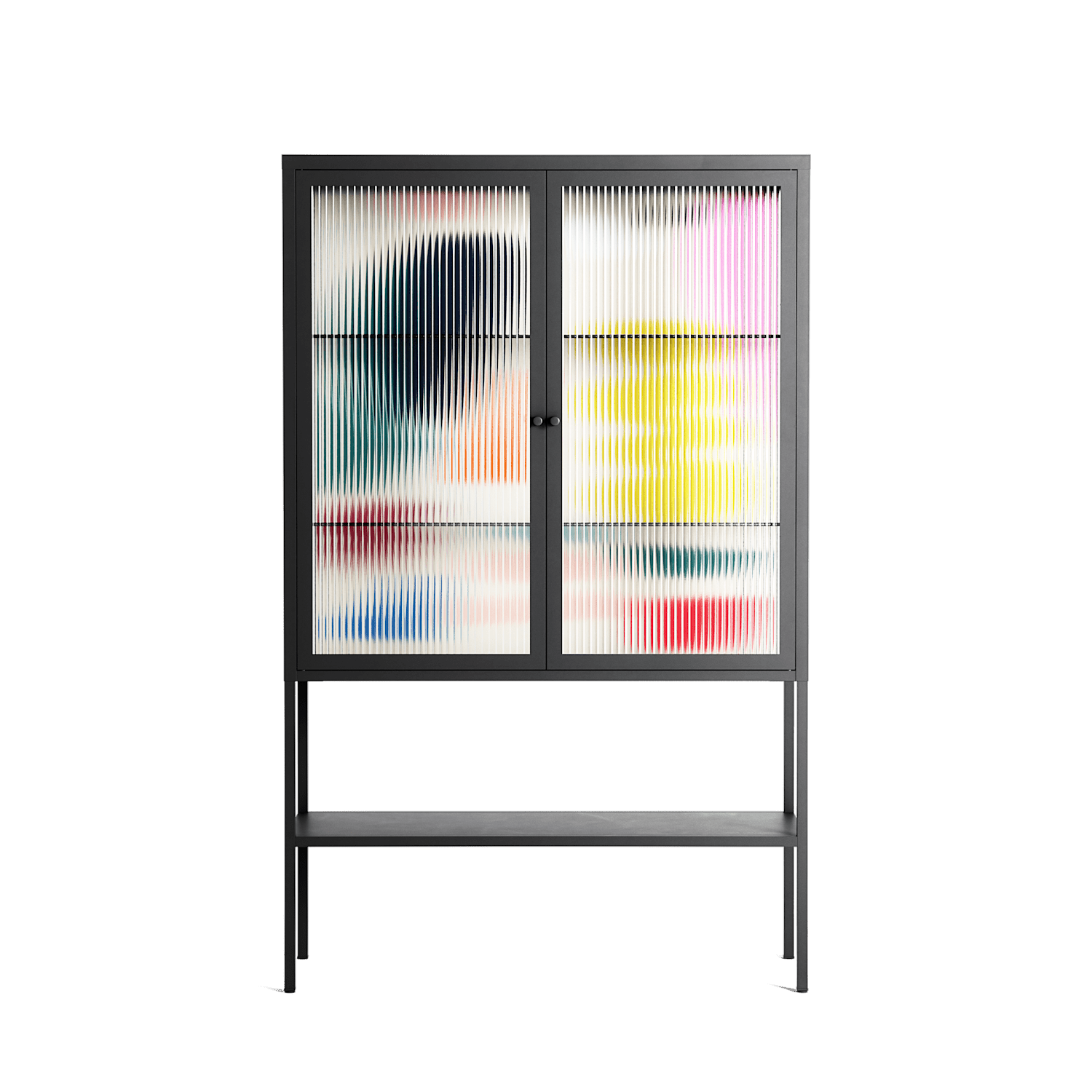 Sea Shapes - Loft Cabinet - Aley Wild - Antracite - Reeded glass