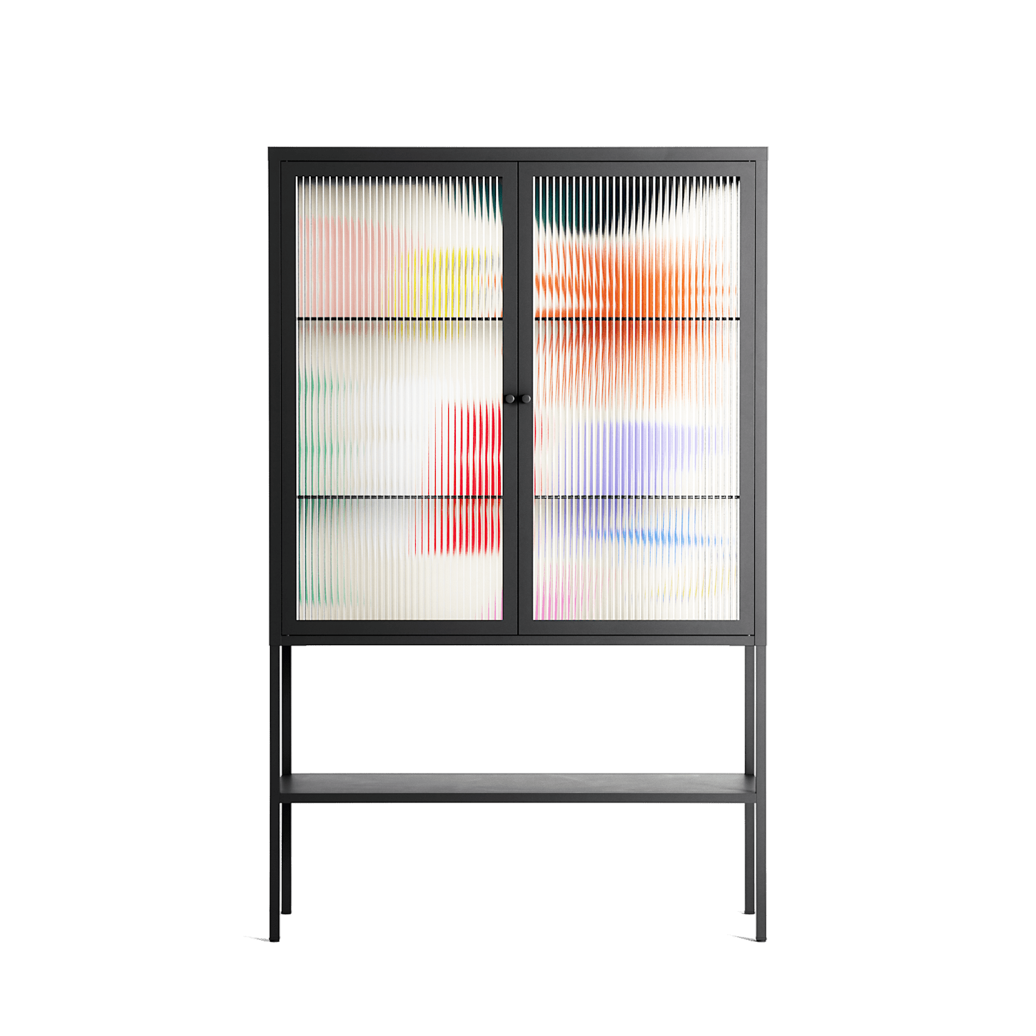 Surrender Shapes - Loft Cabinet - Aley Wild - Antracite - Reeded glass