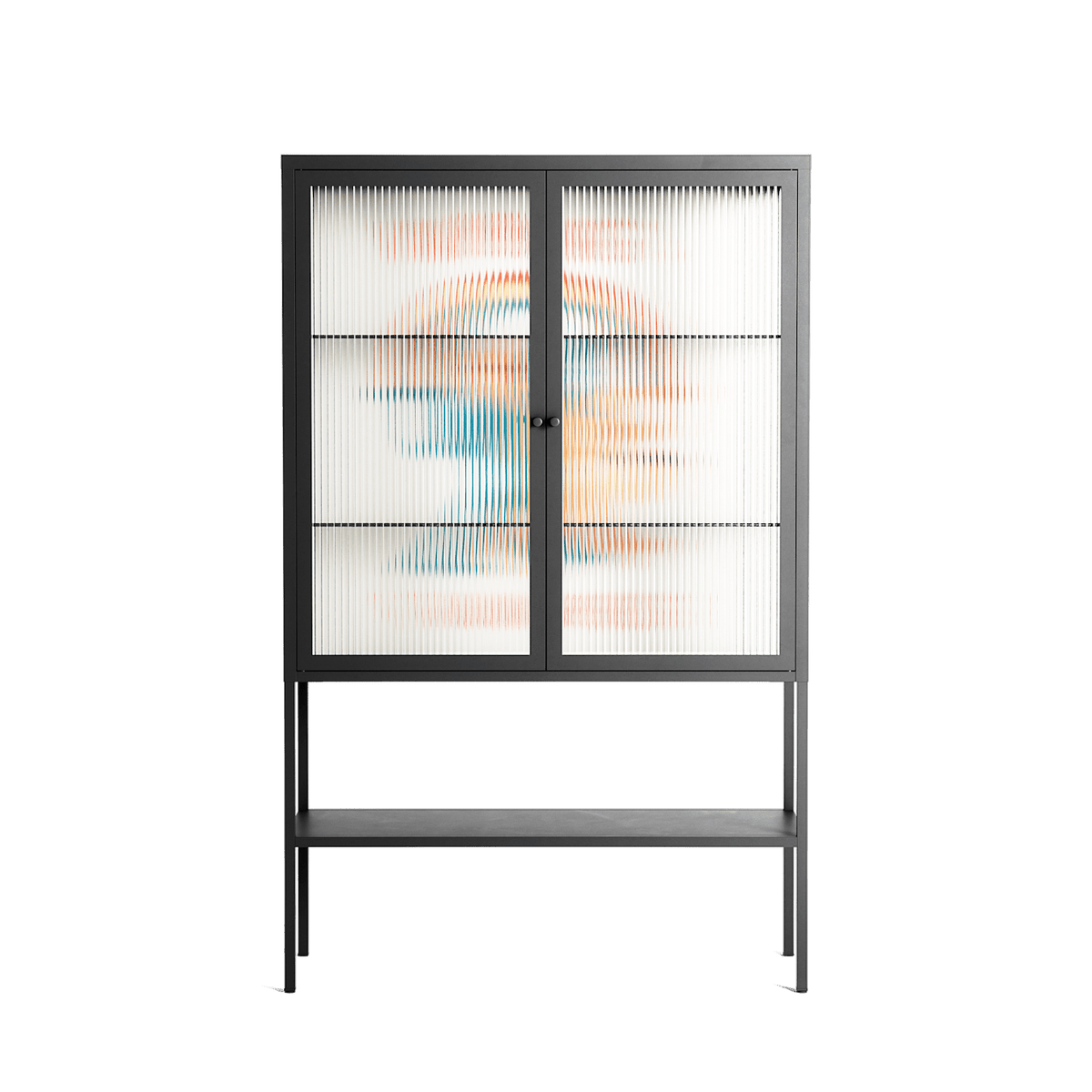 Vibing With The Universe - Loft Cabinet - Aley Wild - Antracite - Reeded glass