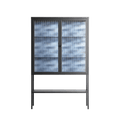 Blue Poppy 2 - Loft Cabinet - Katie O’Shea - Antracite - Reeded glass