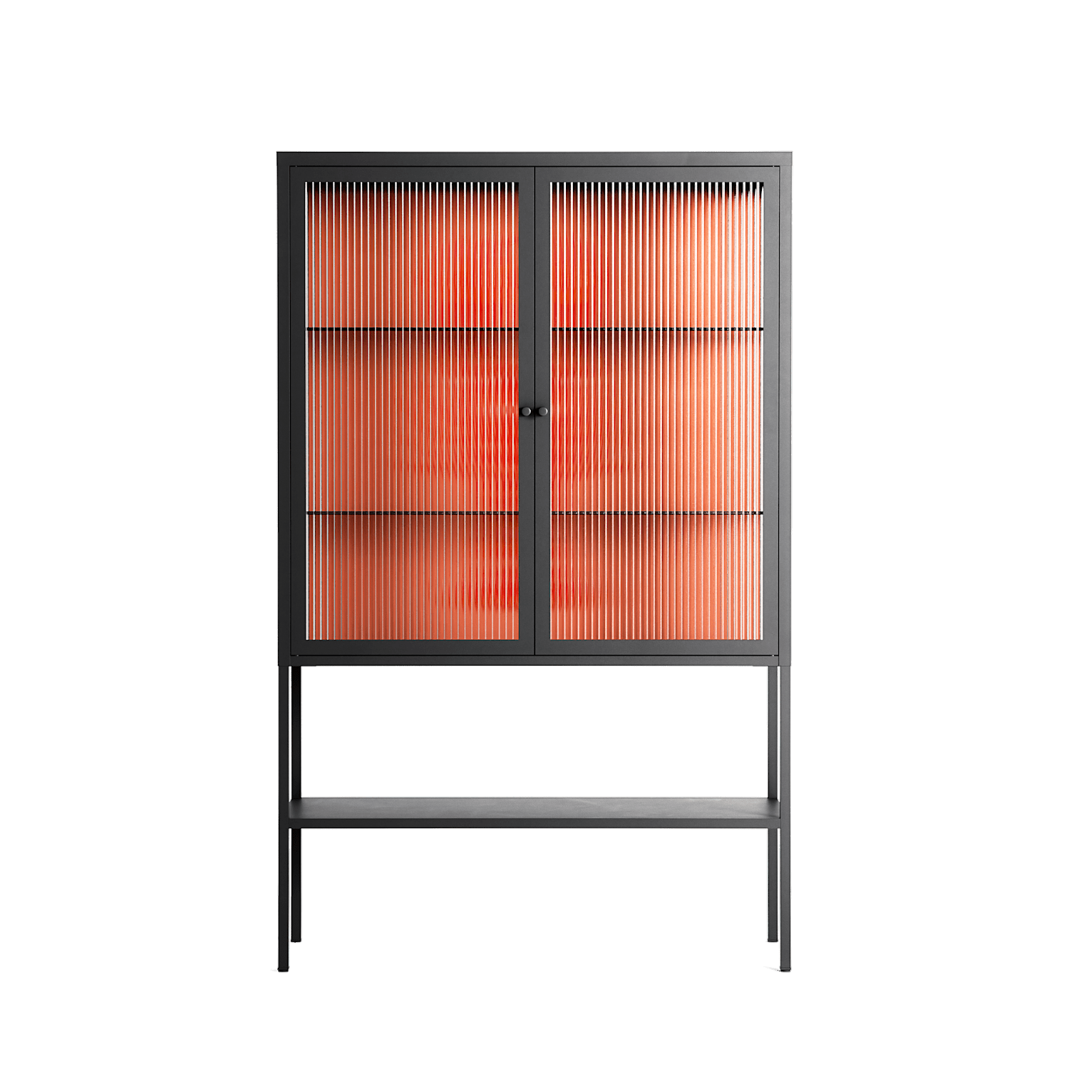 Lobster - Loft Cabinet - Raissa Oltmanns - Antracite - Reeded glass
