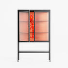 Lobster - Loft Cabinet - Raissa Oltmanns - Antracite - Reeded glass
