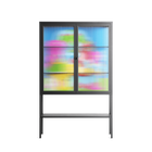Funny Friends - Loft Cabinet - Cezar Berje - Antracite - Reeded glass