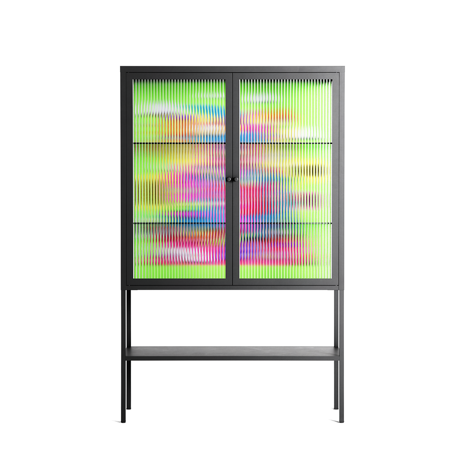 Wizard - Loft Cabinet - Cezar Berje - Antracite - Reeded glass