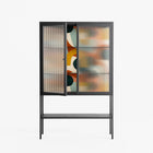 Abstract Sunrise - Loft Cabinet - Amy Suther - Antracite - Reeded glass