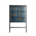 Bellis Bounty Blue - Loft Cabinet - Amy Suther - Antracite - Reeded glass