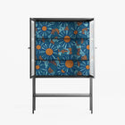 Bellis Bounty Blue - Loft Cabinet - Amy Suther - Antracite - Reeded glass