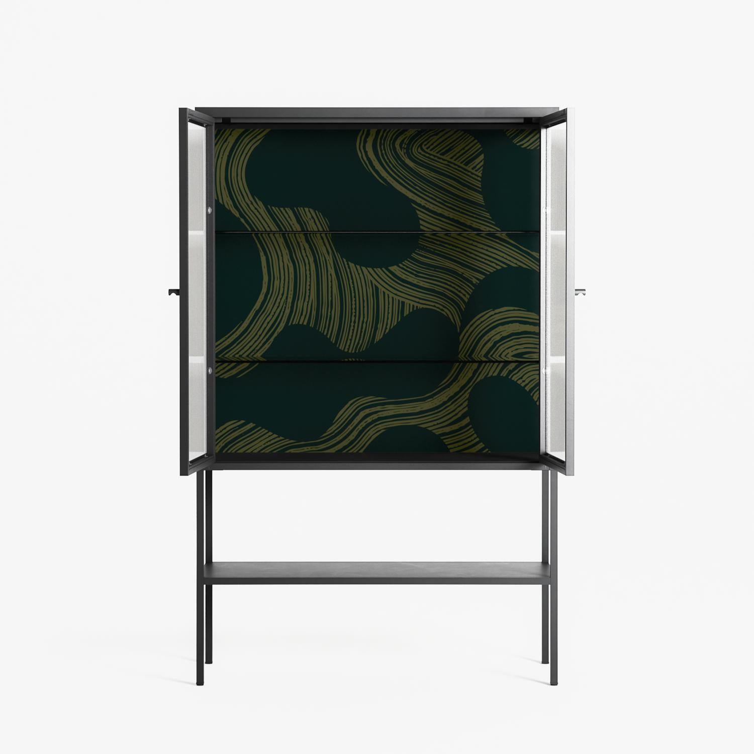 Midnight Dune - Loft Cabinet - Amy Suther - Antracite - Reeded glass