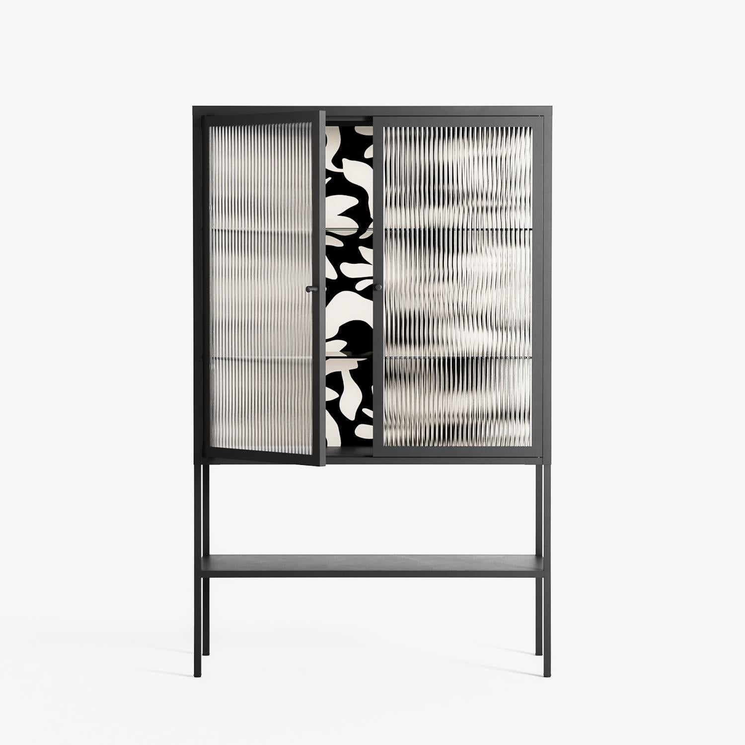 Prima Flora - Loft Cabinet - Amy Suther - Antracite - Reeded glass