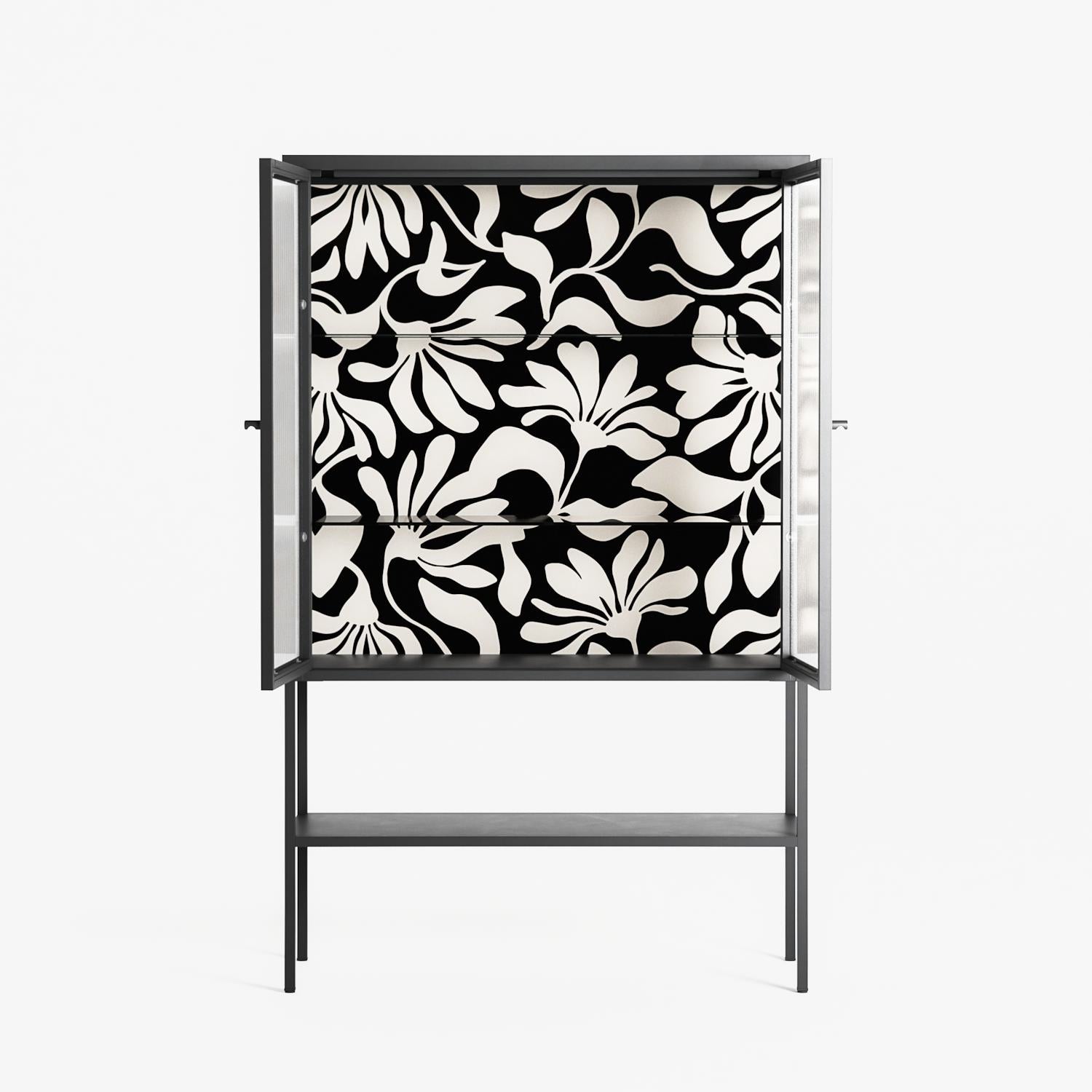 Prima Flora - Loft Cabinet - Amy Suther - Antracite - Reeded glass