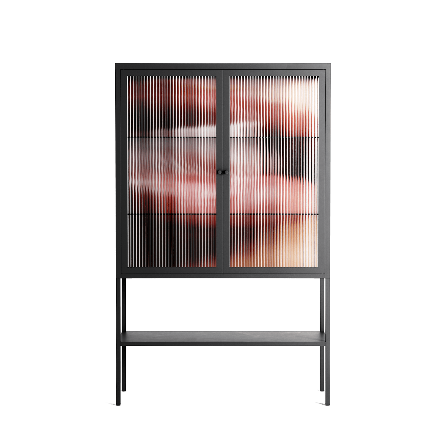 Blow - Loft Cabinet - Nadia Ryder - Antracite - Reeded glass