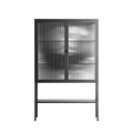 Gel - Loft Cabinet - Nadia Ryder - Antracite - Reeded glass