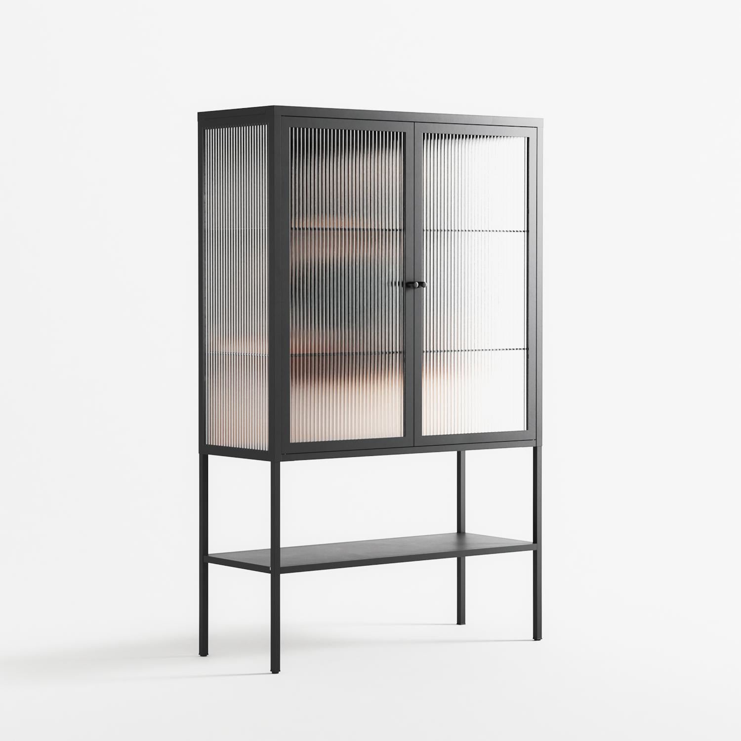 Gem - Loft Cabinet - Nadia Ryder - Antracite - Reeded glass