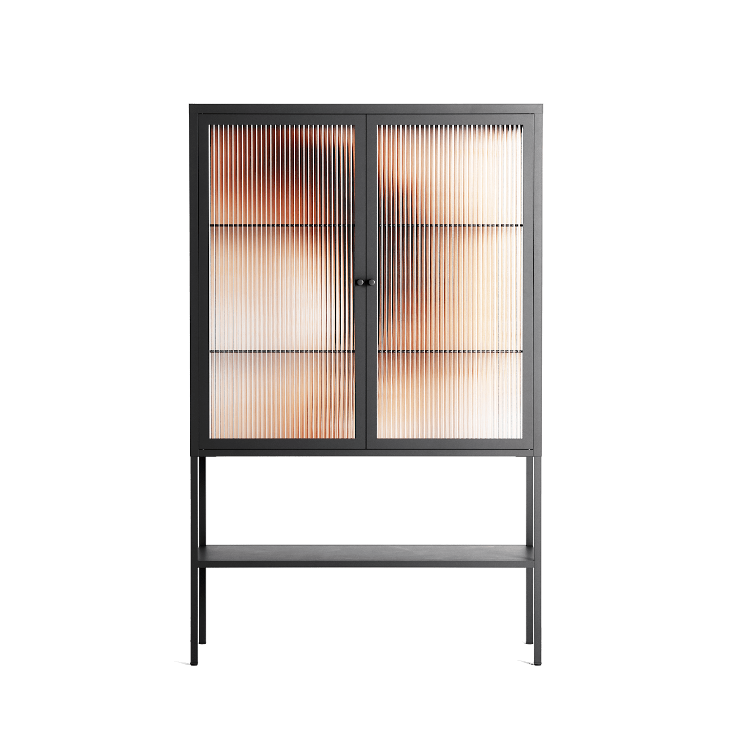 Glow - Loft Cabinet - Nadia Ryder - Antracite - Reeded glass