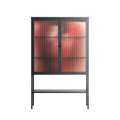 Red 2 - Loft Cabinet - Nadia Ryder - Antracite - Reeded glass