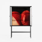 Red 3 - Loft Cabinet - Nadia Ryder - Antracite - Reeded glass