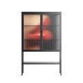 Red 4 - Loft Cabinet - Nadia Ryder - Antracite - Reeded glass