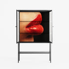 Red 4 - Loft Cabinet - Nadia Ryder - Antracite - Reeded glass