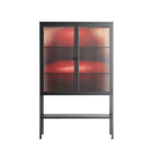 Red - Loft Cabinet - Nadia Ryder - Antracite - Reeded glass