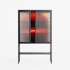 Red - Loft Cabinet - Nadia Ryder - Antracite - Reeded glass