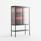 Red - Loft Cabinet - Nadia Ryder - Antracite - Reeded glass