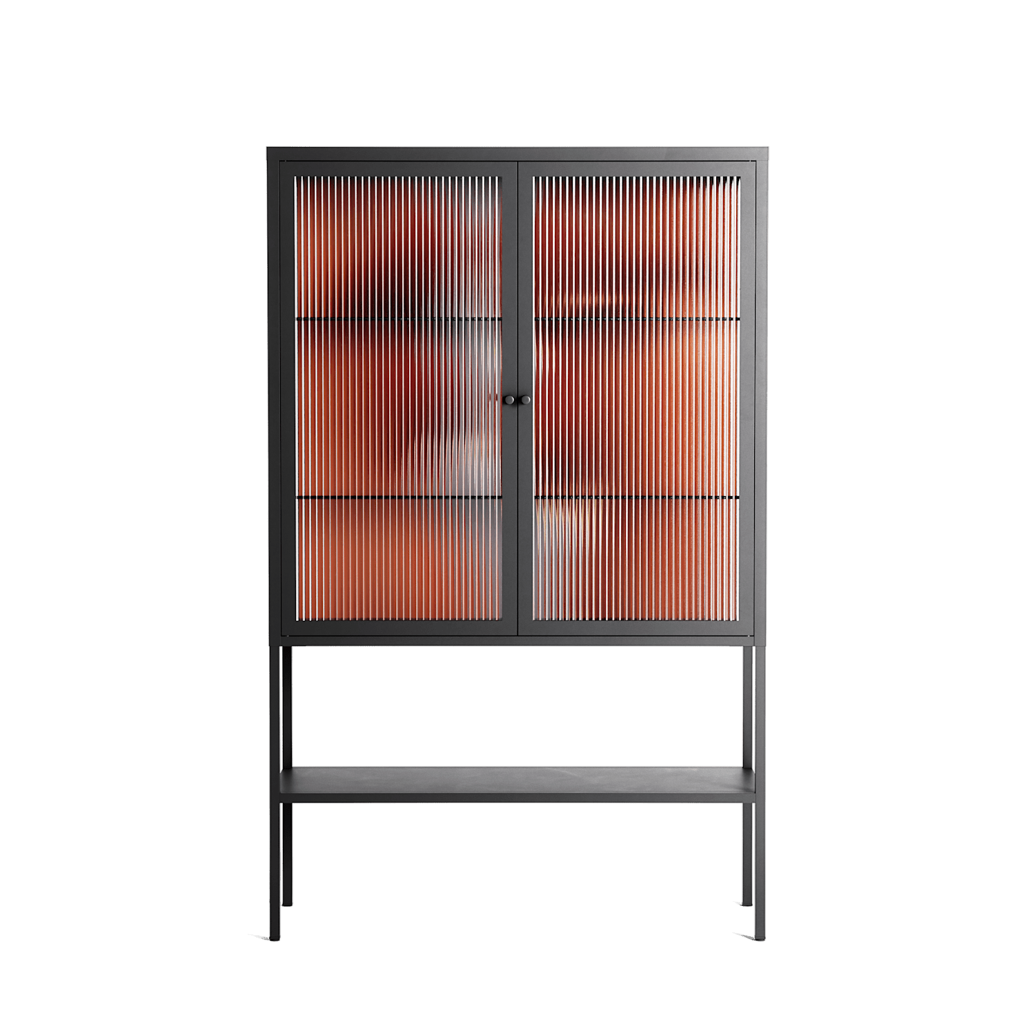 The Art Of Kissing 2 - Loft Cabinet - Nadia Ryder - Antracite - Reeded glass