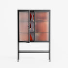 The Art Of Kissing 2 - Loft Cabinet - Nadia Ryder - Antracite - Reeded glass