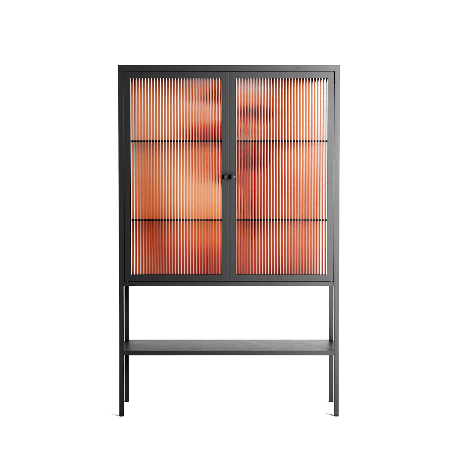 The Art Of Kissing - Loft Cabinet - Nadia Ryder - Antracite - Reeded glass