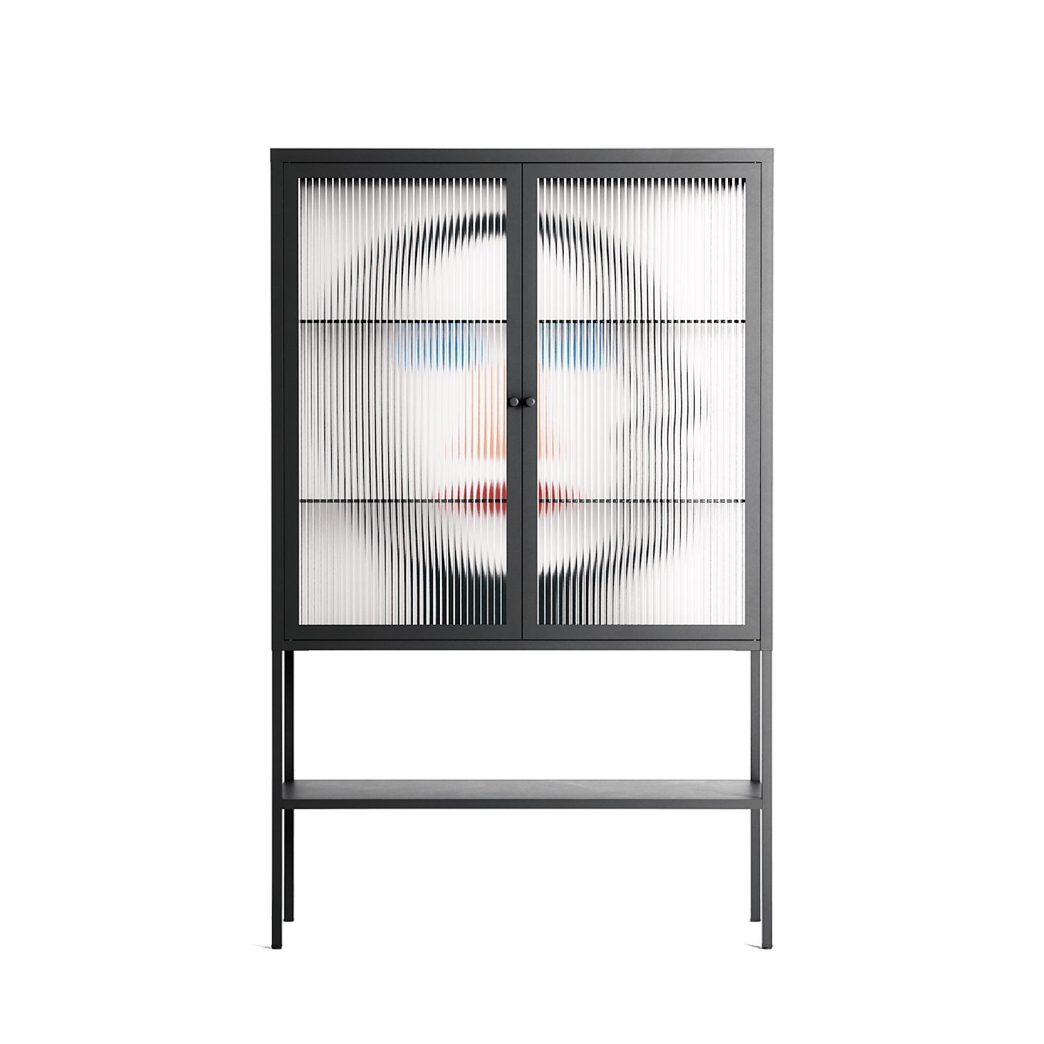 En_Suspend - Loft Cabinet - David Vanadia - Antracite - Reeded glass