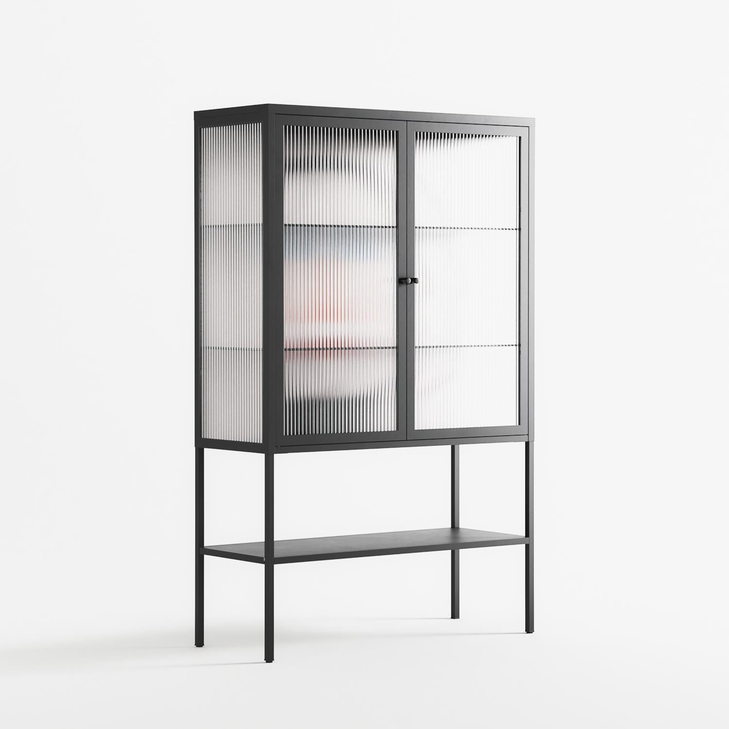 En_Suspend - Loft Cabinet - David Vanadia - Antracite - Reeded glass