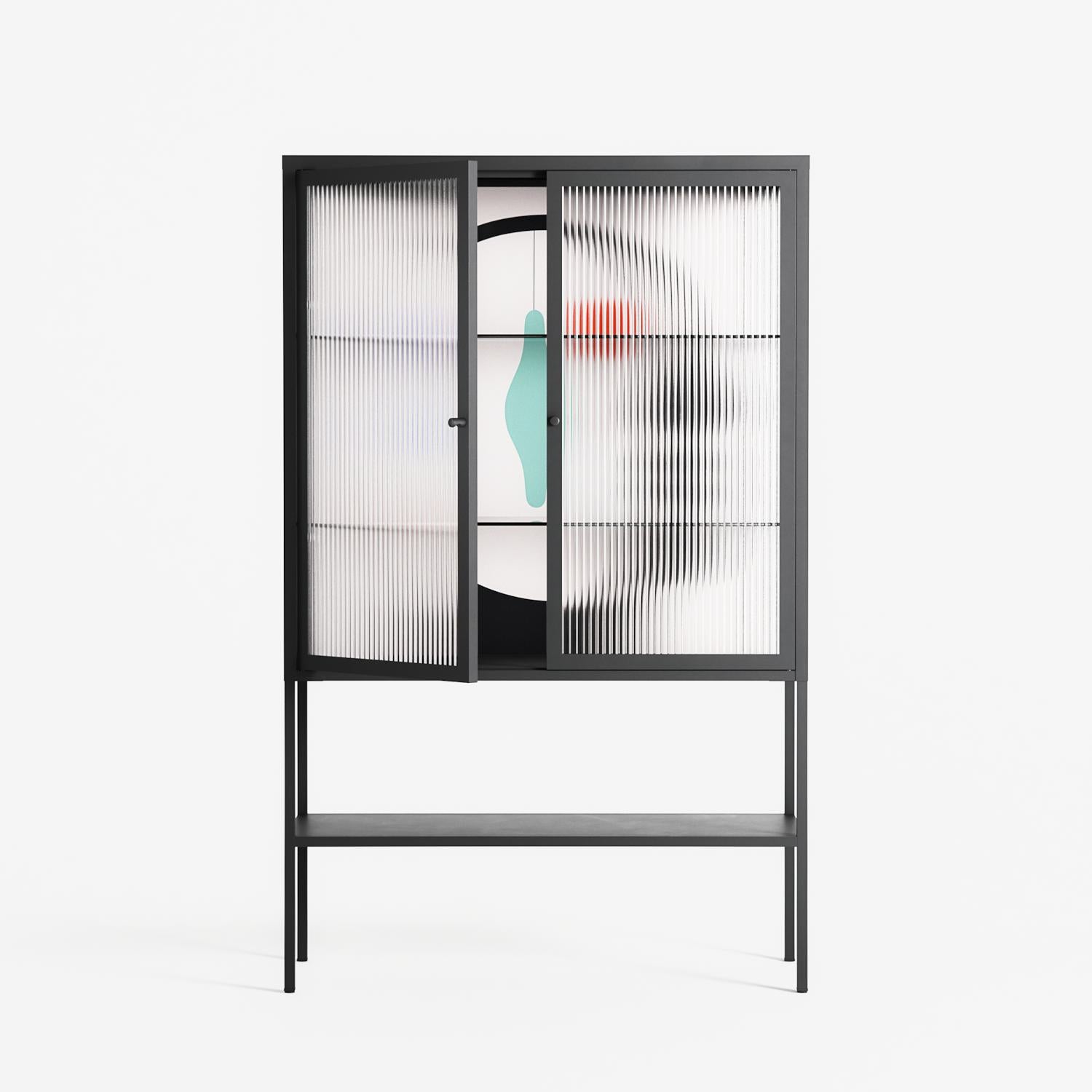 Équilibre_Intérieur - Loft Cabinet - David Vanadia - Antracite - Reeded glass