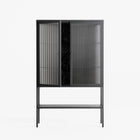 The Single Color - Loft Cabinet - Craig Watkins - Antracite - Reeded glass