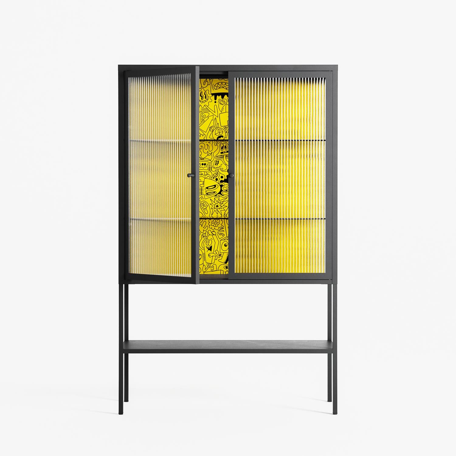 Everything Always - Loft Cabinet - Craig Watkins - Antracite - Reeded glass