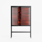 Wottosque Red - Loft Cabinet - Craig Watkins - Antracite - Reeded glass