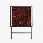 Wottosque Red - Loft Cabinet - Craig Watkins - Antracite - Reeded glass
