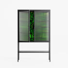 Wottosque Green - Loft Cabinet - Craig Watkins - Antracite - Reeded glass