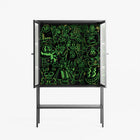 Wottosque Green - Loft Cabinet - Craig Watkins - Antracite - Reeded glass
