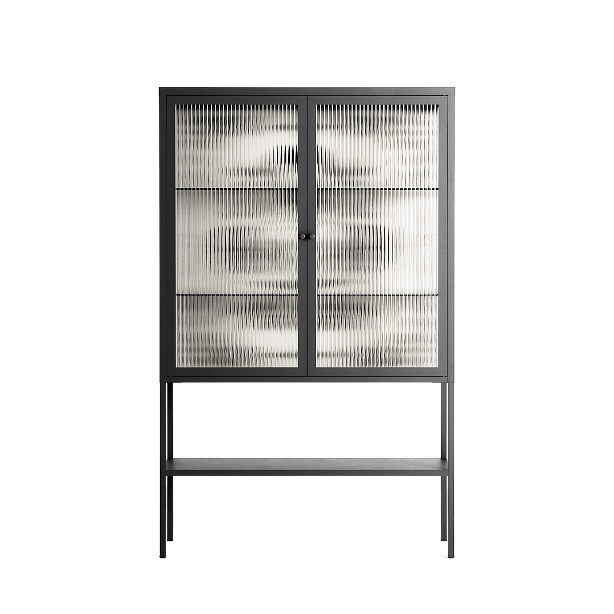 Barbed Bloom - Loft Cabinet - Daphna Sebbane - Antracite - Reeded glass