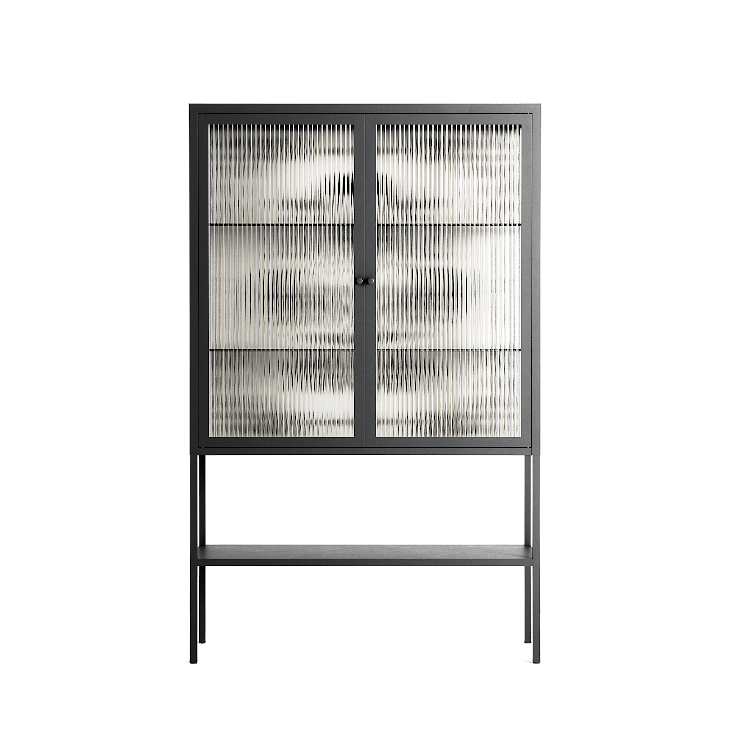 Barbed Bloom - Loft Cabinet - Daphna Sebbane - Antracite - Reeded glass