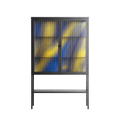 Blue Gale - Loft Cabinet - Oluwasheyi Adebayo - Antracite - Reeded glass