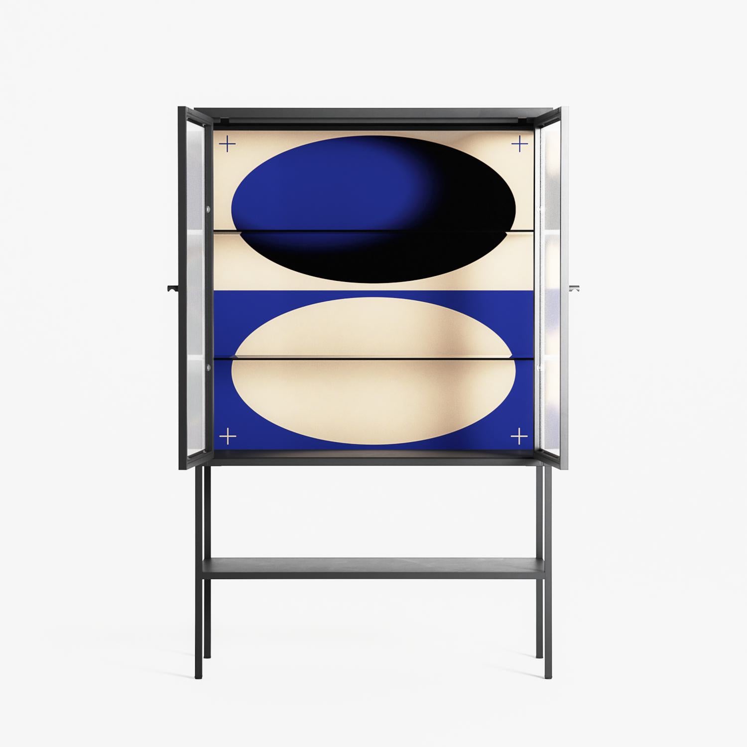 Entrance - Loft Cabinet - Oluwasheyi Adebayo - Antracite - Reeded glass