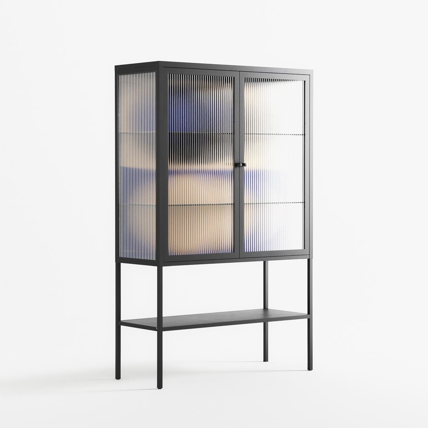 Entrance - Loft Cabinet - Oluwasheyi Adebayo - Antracite - Reeded glass