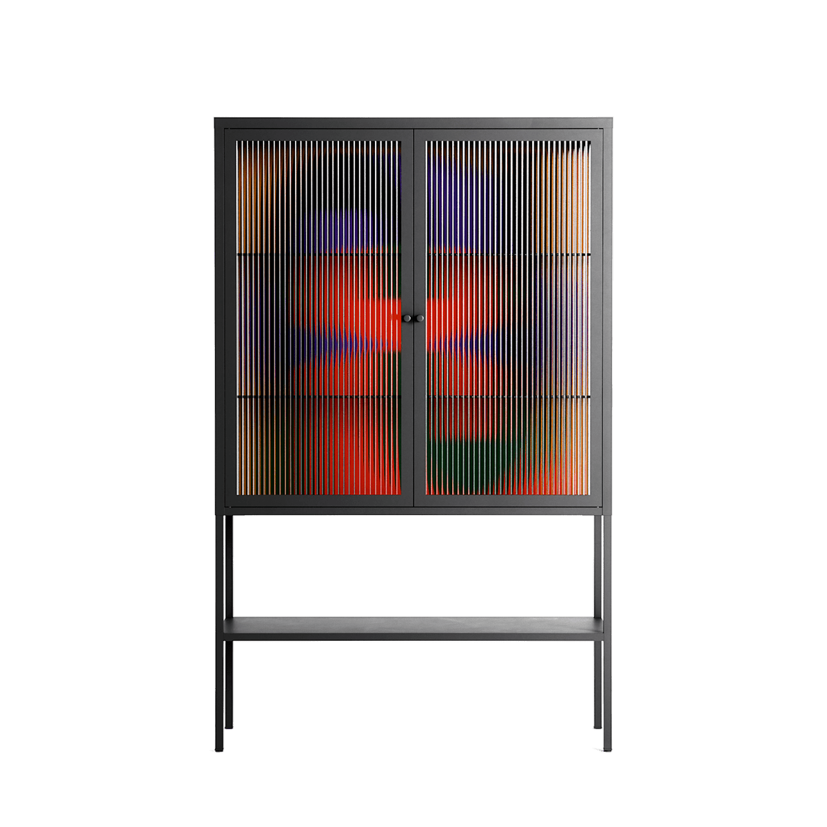 JJ - Loft Cabinet - Oluwasheyi Adebayo - Antracite - Reeded glass