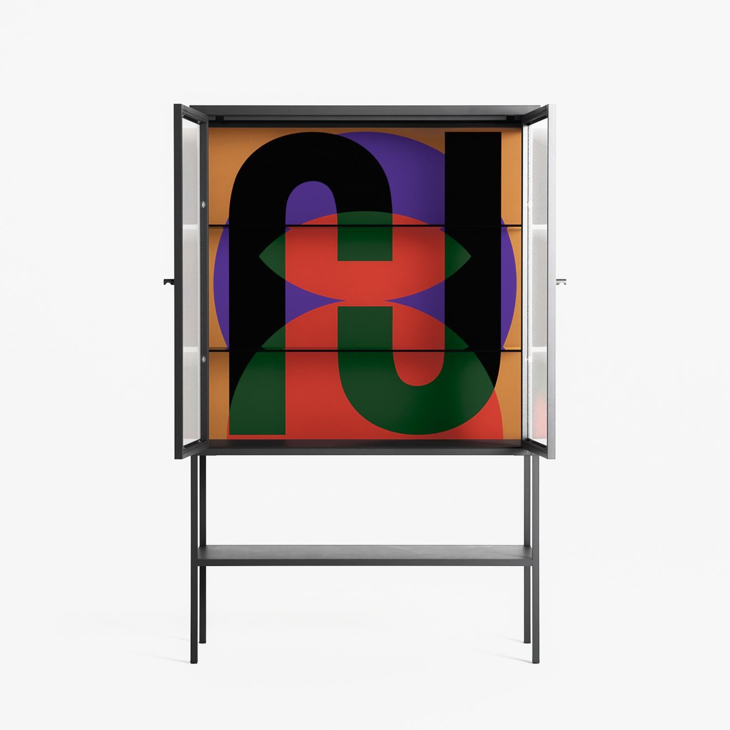 JJ - Loft Cabinet - Oluwasheyi Adebayo - Antracite - Reeded glass