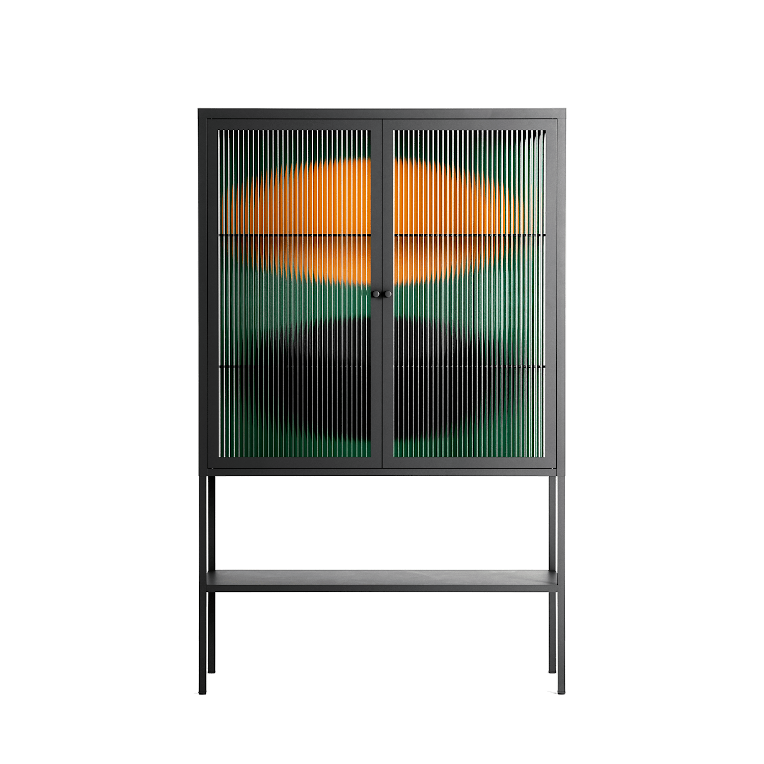 Soul Split - Loft Cabinet - Oluwasheyi Adebayo - Antracite - Reeded glass
