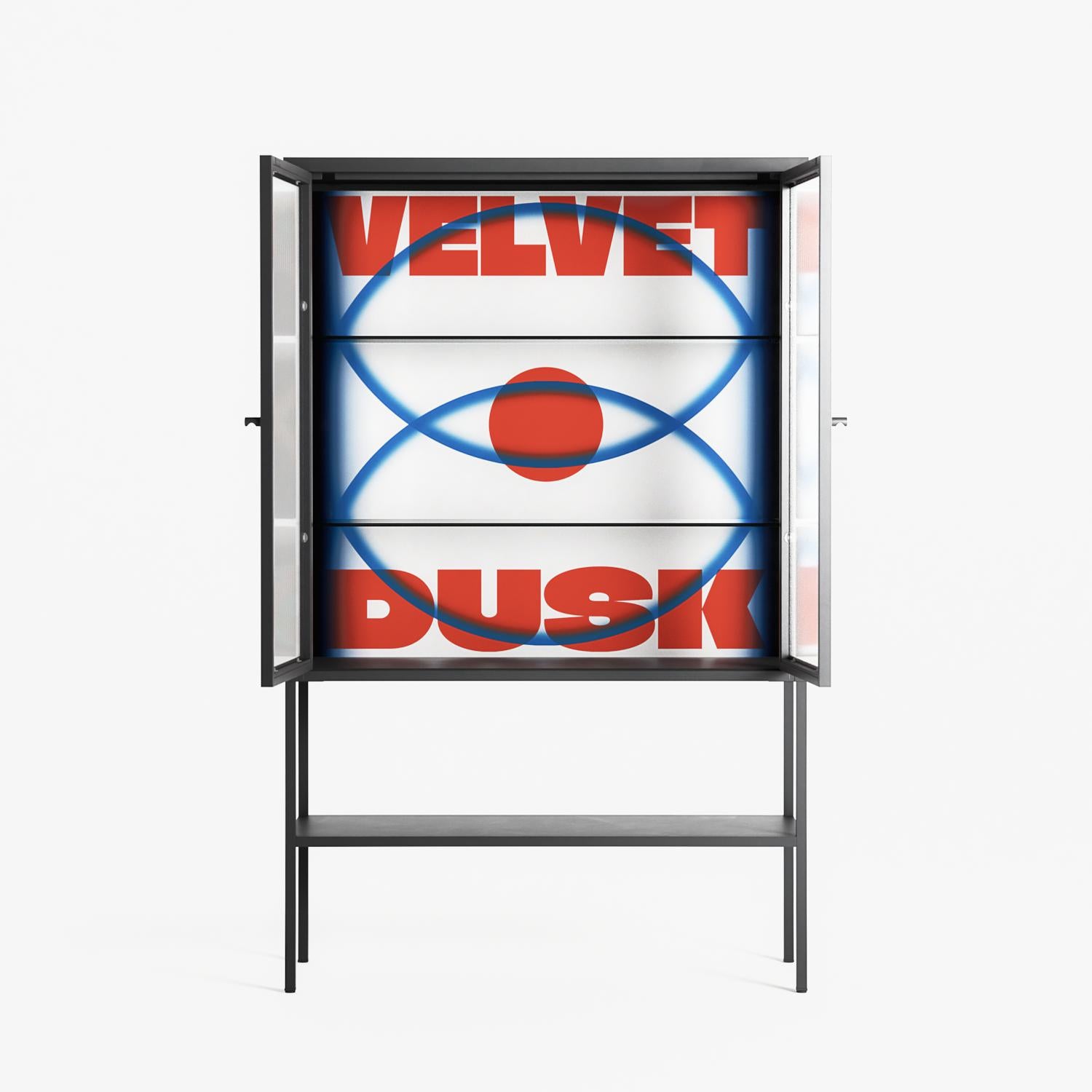 Velvet Dusk - Loft Cabinet - Oluwasheyi Adebayo - Antracite - Reeded glass