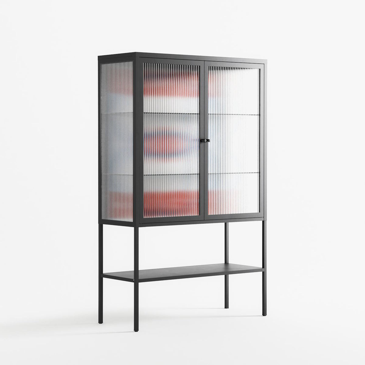 Velvet Dusk - Loft Cabinet - Oluwasheyi Adebayo - Antracite - Reeded glass