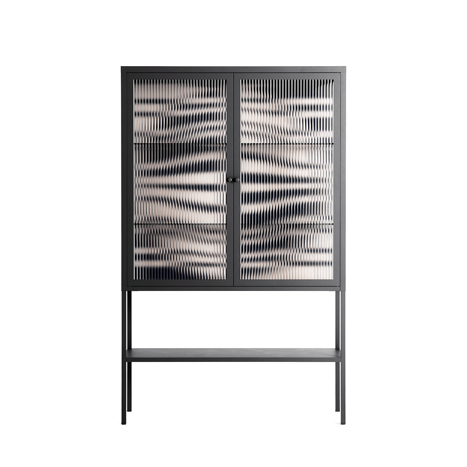 Wave Lens - Loft Cabinet - Oluwasheyi Adebayo - Antracite - Reeded glass