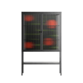 Floral Pipes - Loft Cabinet - Kristin Eriksson - Antracite - Reeded glass