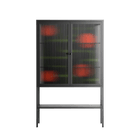 Floral Pipes - Loft Cabinet - Kristin Eriksson - Antracite - Reeded glass